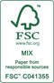 FSC Certified Logo 100% recycled paper